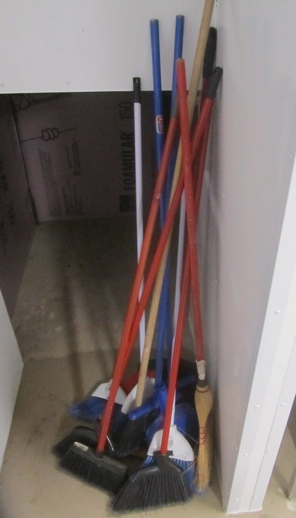 Large Lot Of Assorted Brooms