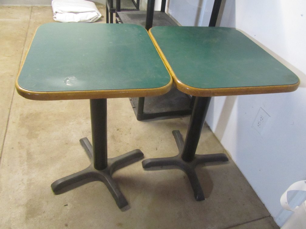(2) Pedestal Tables
