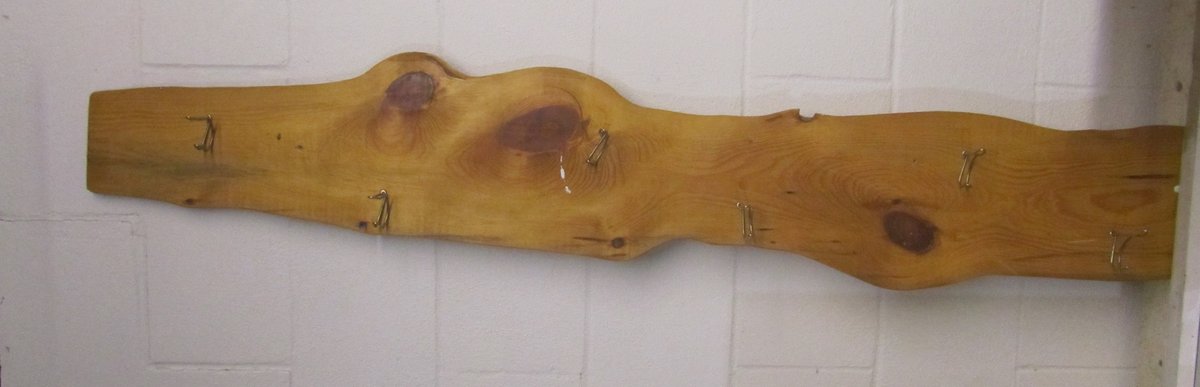 Wood Slab Coat Hanger