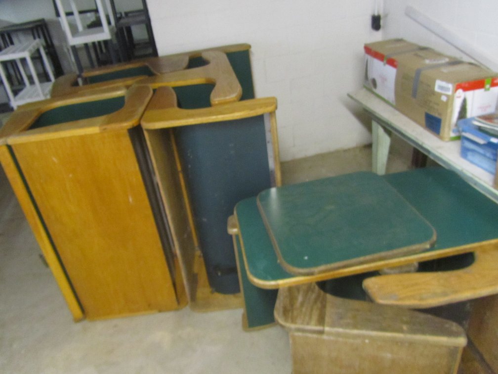 Large Lot Of Wood Booth Benches And Table Tops