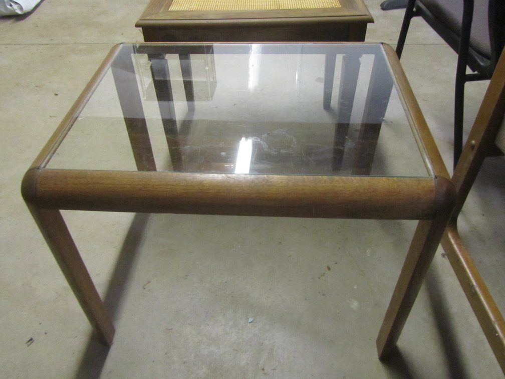 Glass Top Side Table