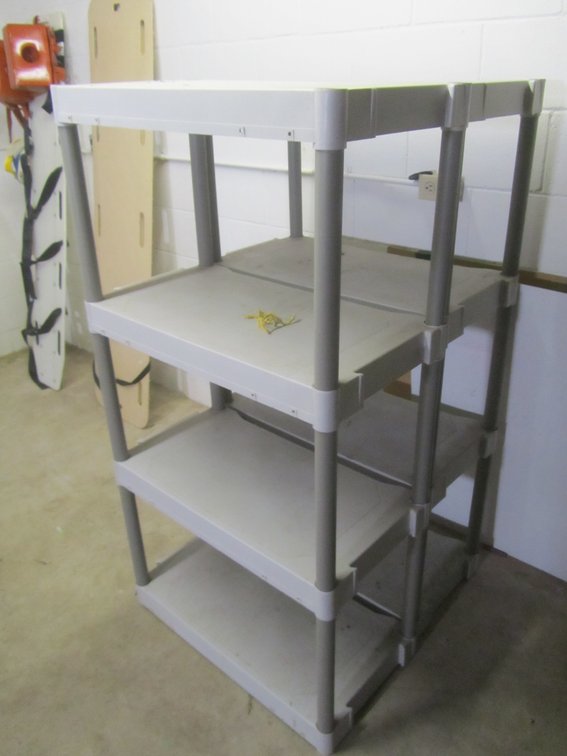 (2) Plastic 4-Tier Shelving Units