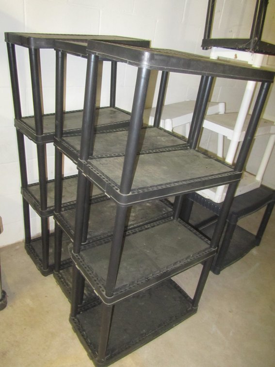 (2) Plastic 4-Tier Shelving Units