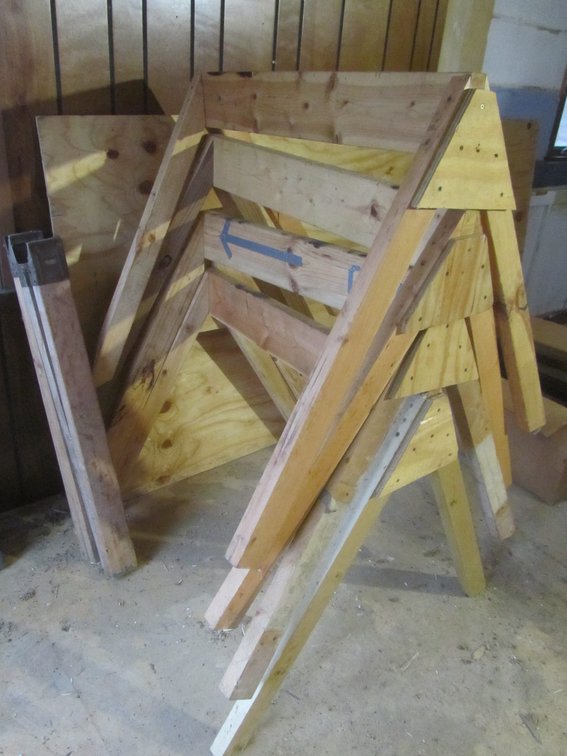 (4) Wood Saw Horses