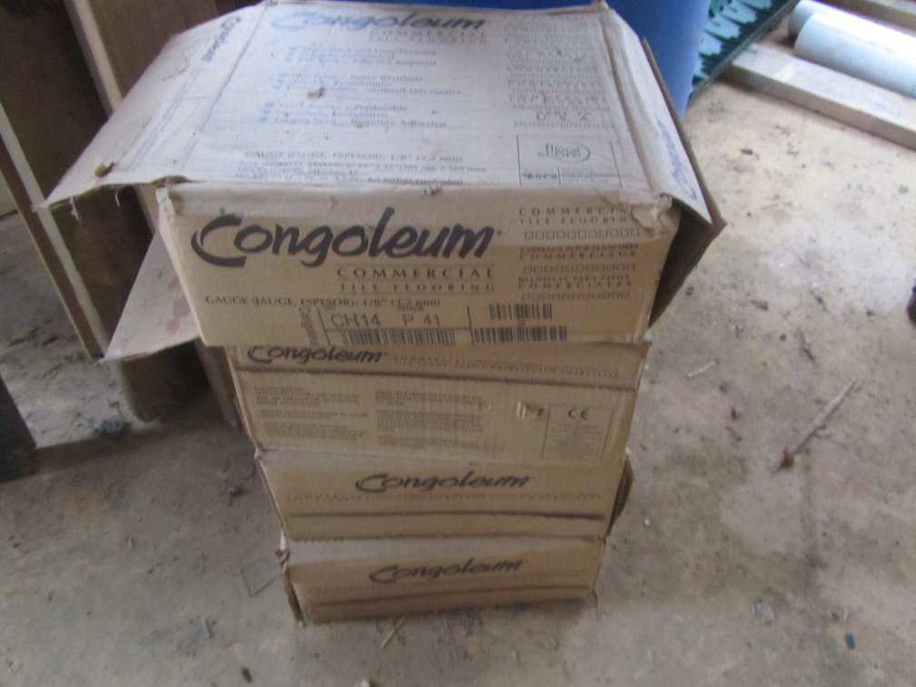 (4) Boxes Of Congoleum Commercial Tile Flooring