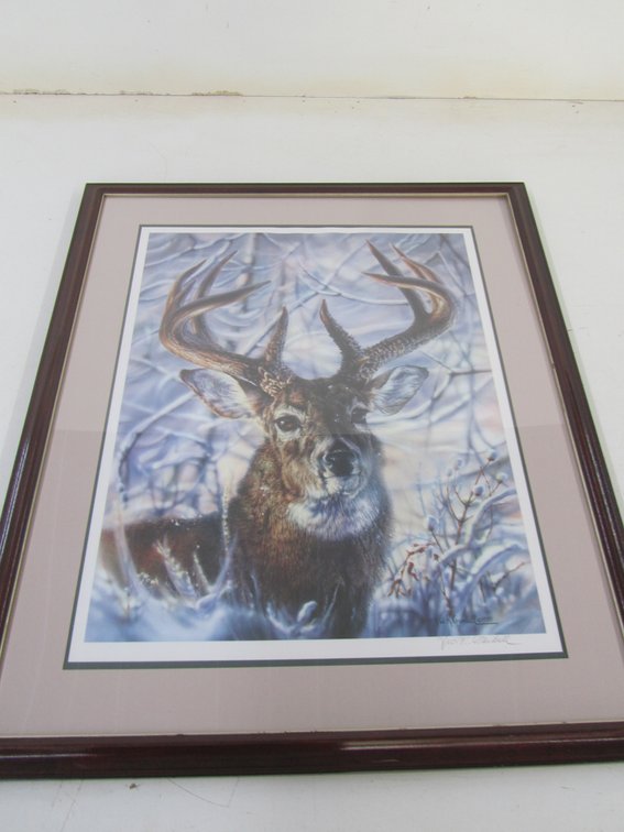 Vivi K. Crandall Signed 1990 Whitetail Buck Print