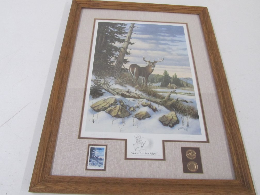 "Where Freedom Reigns" By Derk Collector's Edition Signed Stamp Print