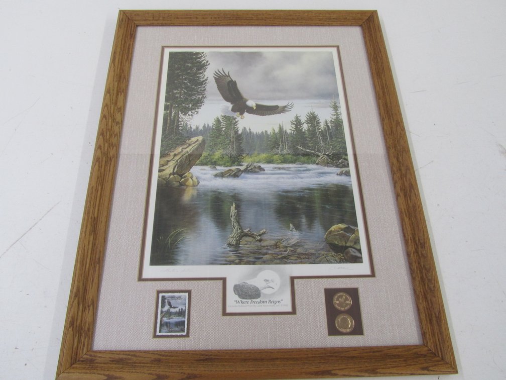 "Where Freedom Reigns" By Derk Collector's Edition Signed Stamp Print
