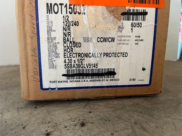 Image for Variable Speed Motor