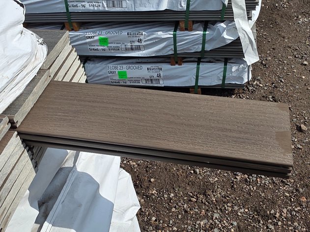 Image for Dark Brown Slotted Composite Deck Boards: 12', 16', 20'