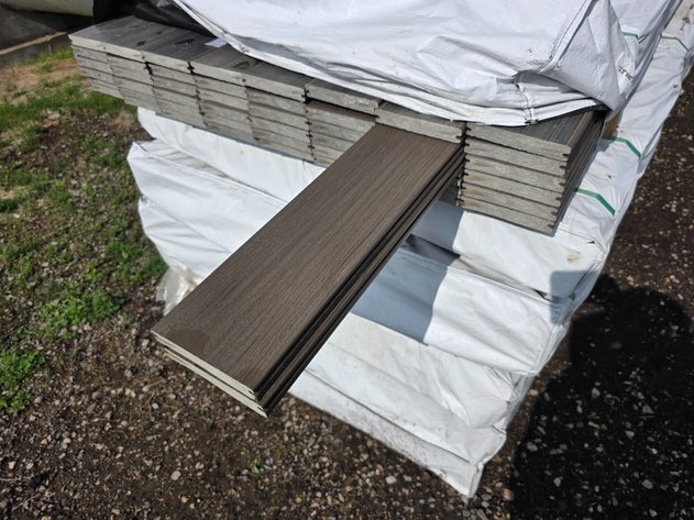 Image for Dark Brown Slotted Composite Deck Boards: 12', 16', 20'