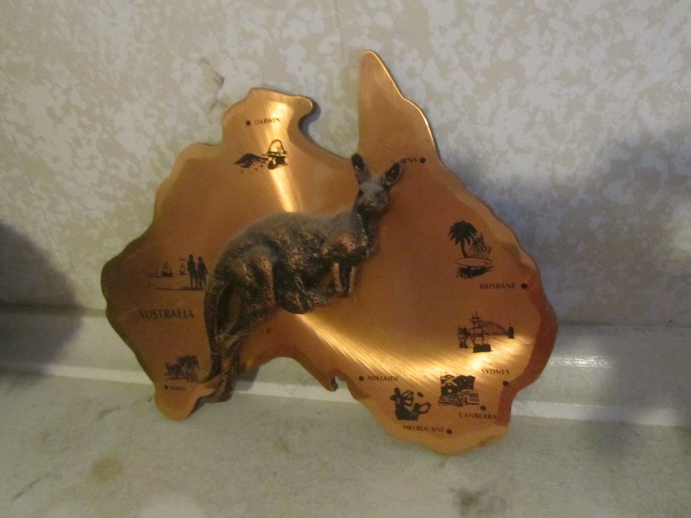 Genuine Copper Australia Themed Wall Clock