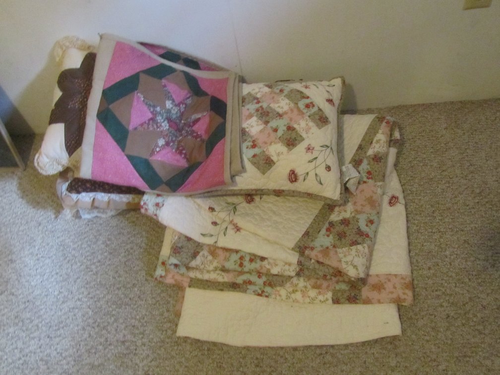 Lot Of Quilts And Quilted Pillows