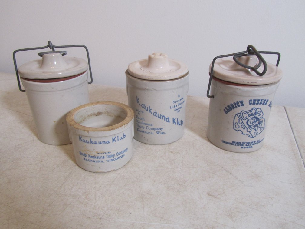 (4) Assorted Cheese Crocks
