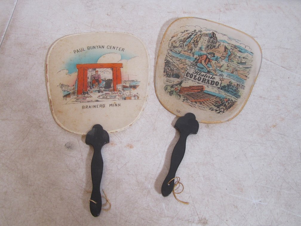 (2) Collectible Fans