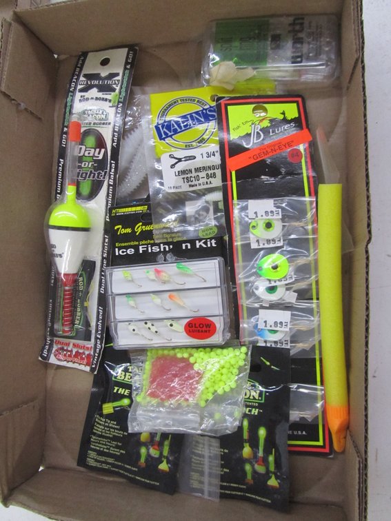 Flat Of Assorted Fishing Supplies