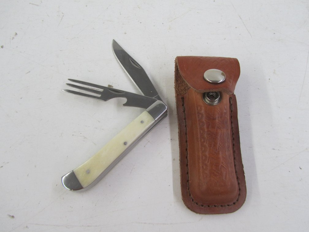 Ridge Runner Utility Pocket Knife w/Leather Case