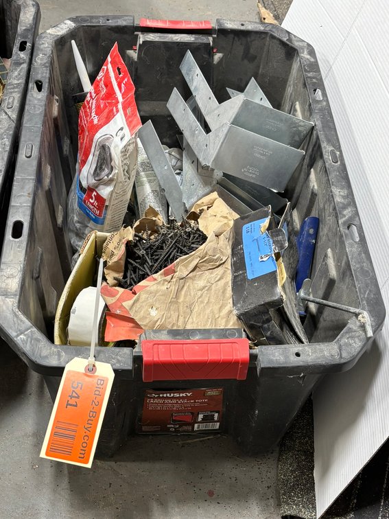 Tub of Screws, Caulking Gun, Caulking
