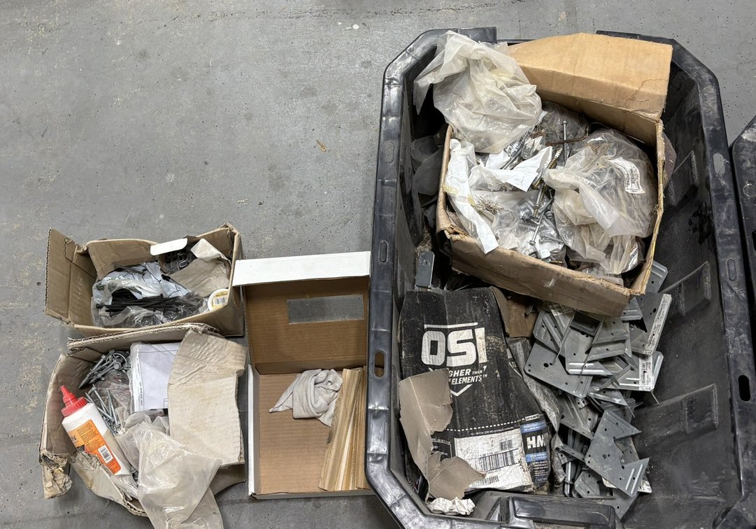 Tub of Assorted Hardware