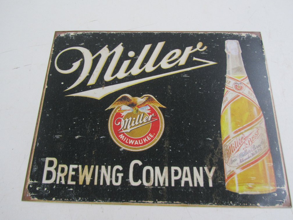 Metal Miller Brewing Company Sign