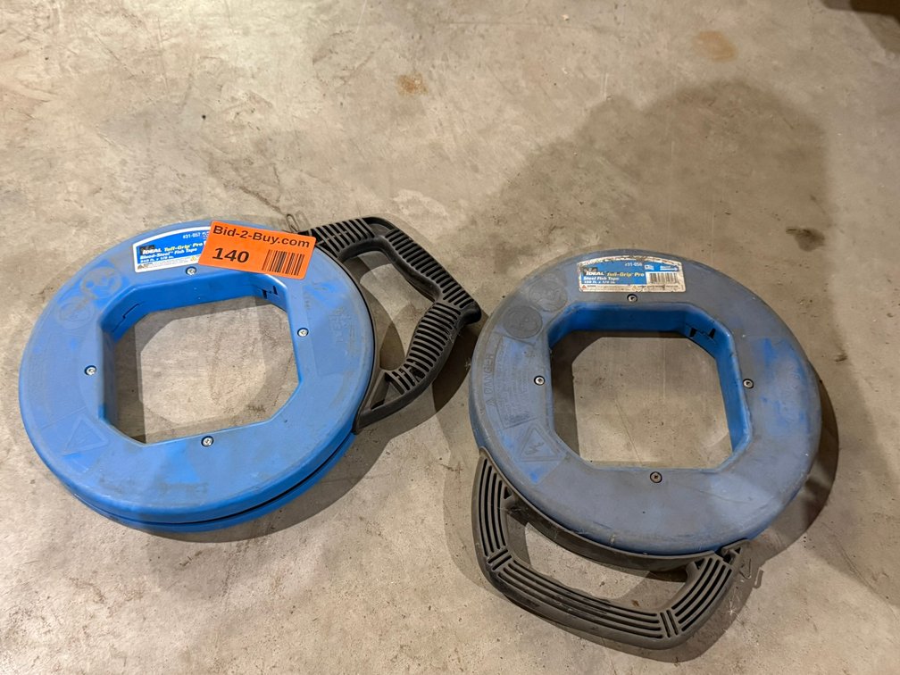 (2) Ideal Tuft Grip Pro Blue and Steel Fish Tape