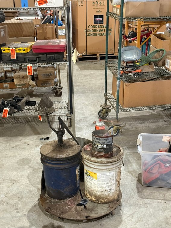 Portable Oil Tray on Wheels