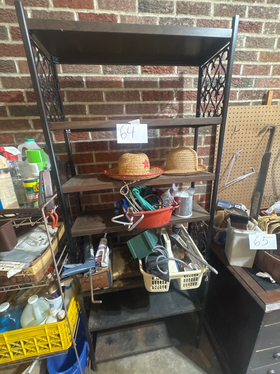 Shelf with misc stuff on it