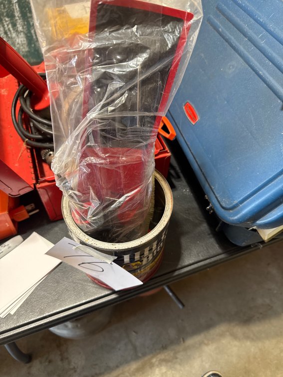 Can of misc stuff
