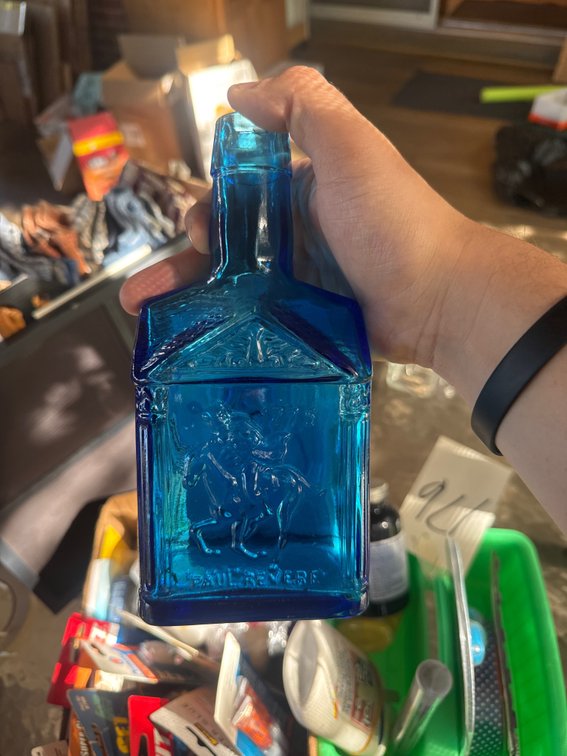 Paul revere glass bottle
