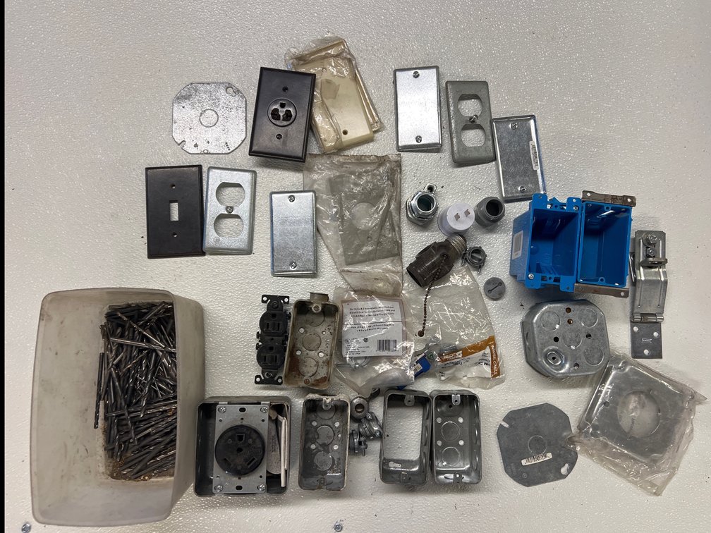 Assorted Electrical Supplies & Drill Bits
