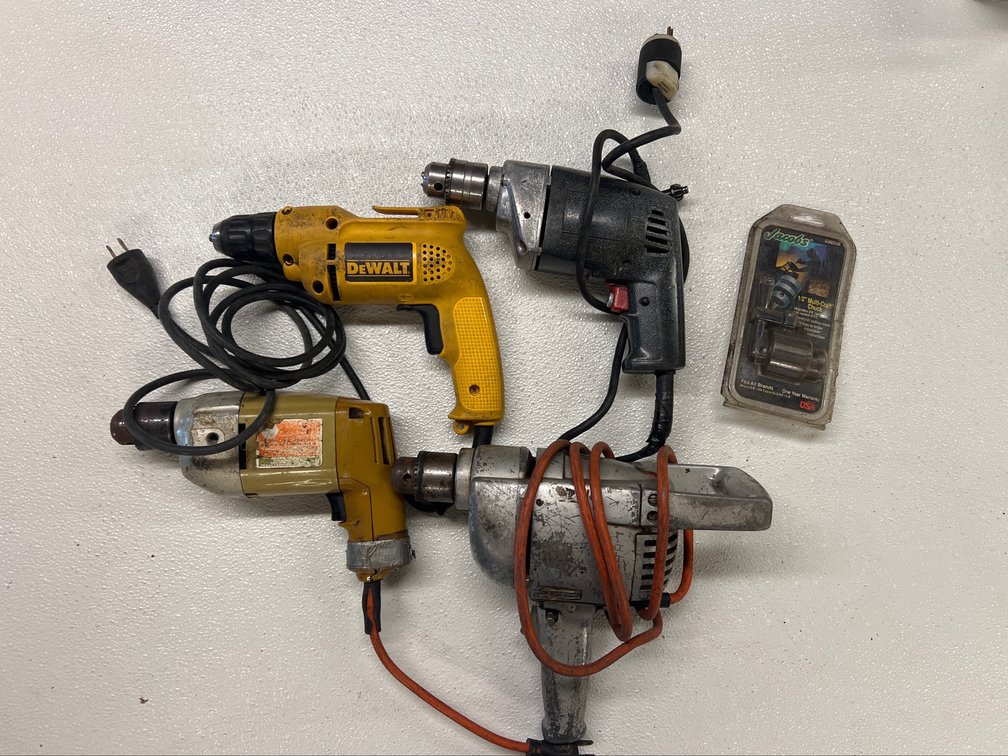 Lot of Four Electric Drills 
