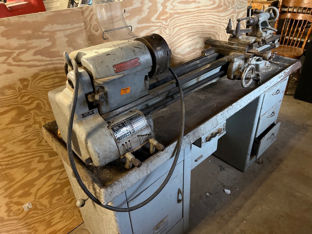 No Reserve - South Bend Lathe - Bed Length 4.5, Has Been Converted To 110/120v w/Additional 4 Jaw Lathe Chuck and Accessories