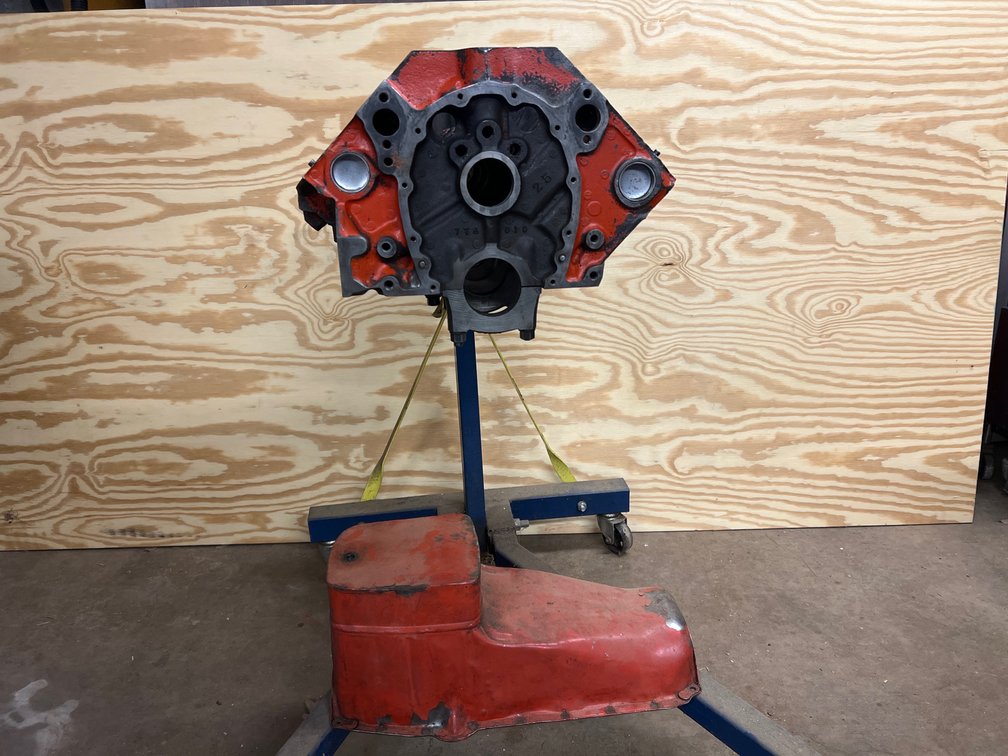 350 4 Bolt Main Block With Stand and Parts