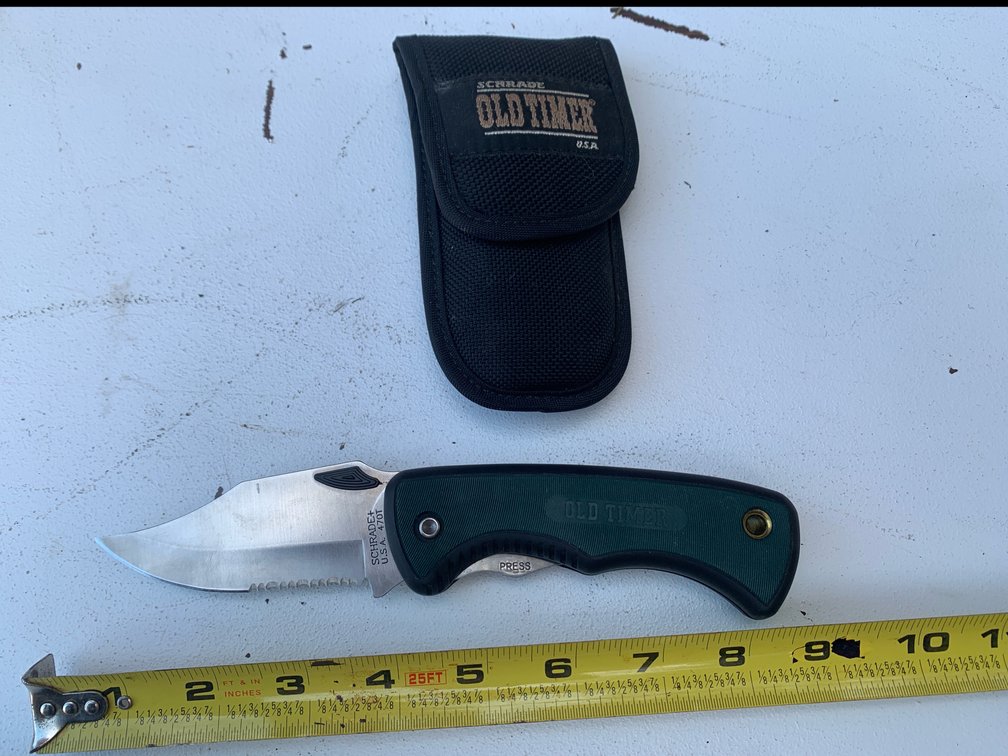 Schrade Old Timer Locking Blade Knife With Sheath