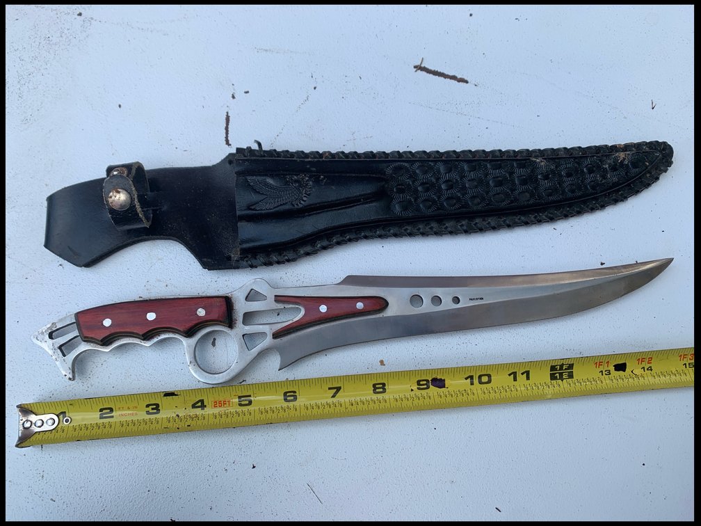 Stainless Steel Knife With Sheath. Made In Pakistan
