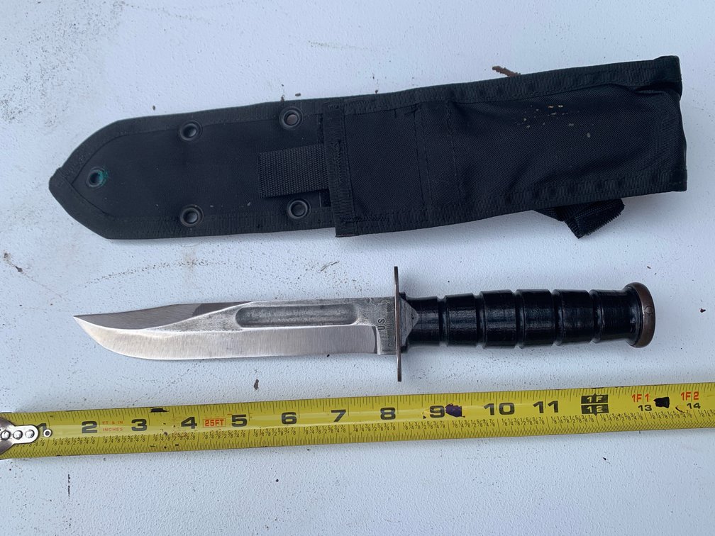 U.S. Knife With Sheath. Made In Camillus NY.