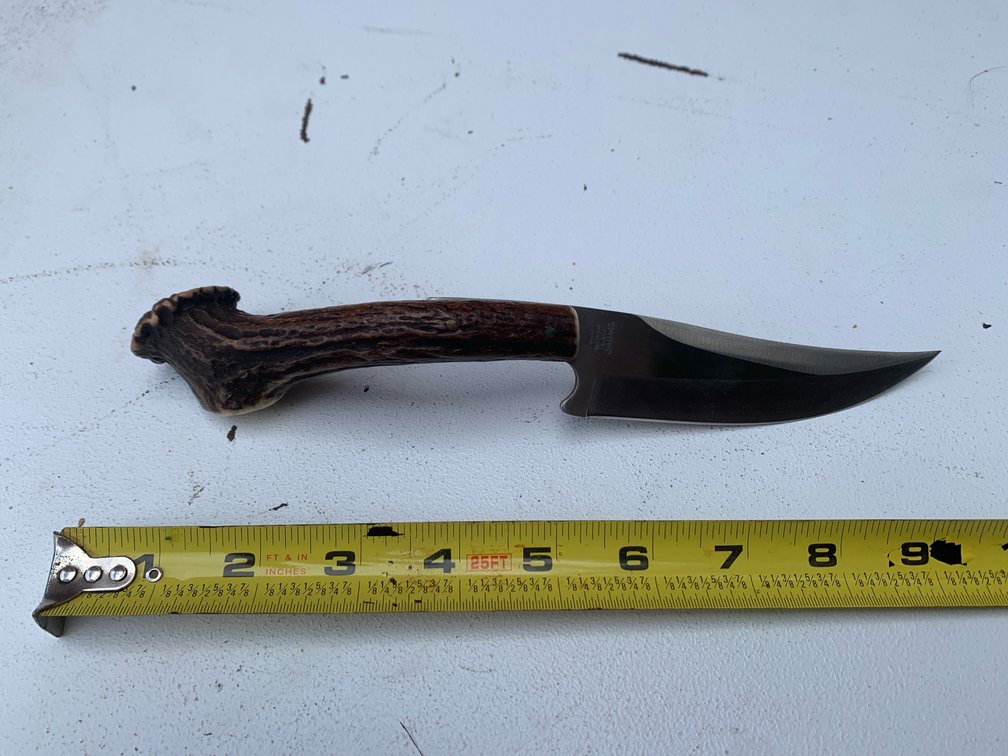 United Stainless Steel Antler Handled Knife Made In Japan