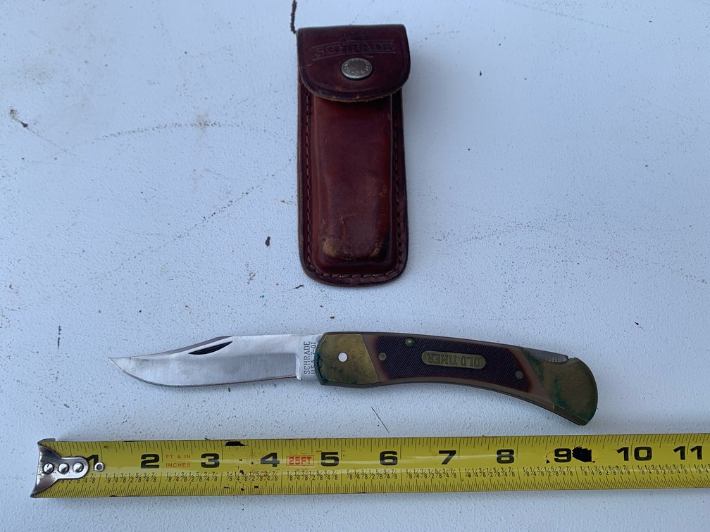 Schrade Old Timer Knife With Leather Sheath