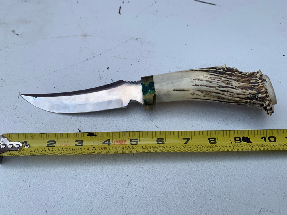 Stainless Steel Antler Handle Knife