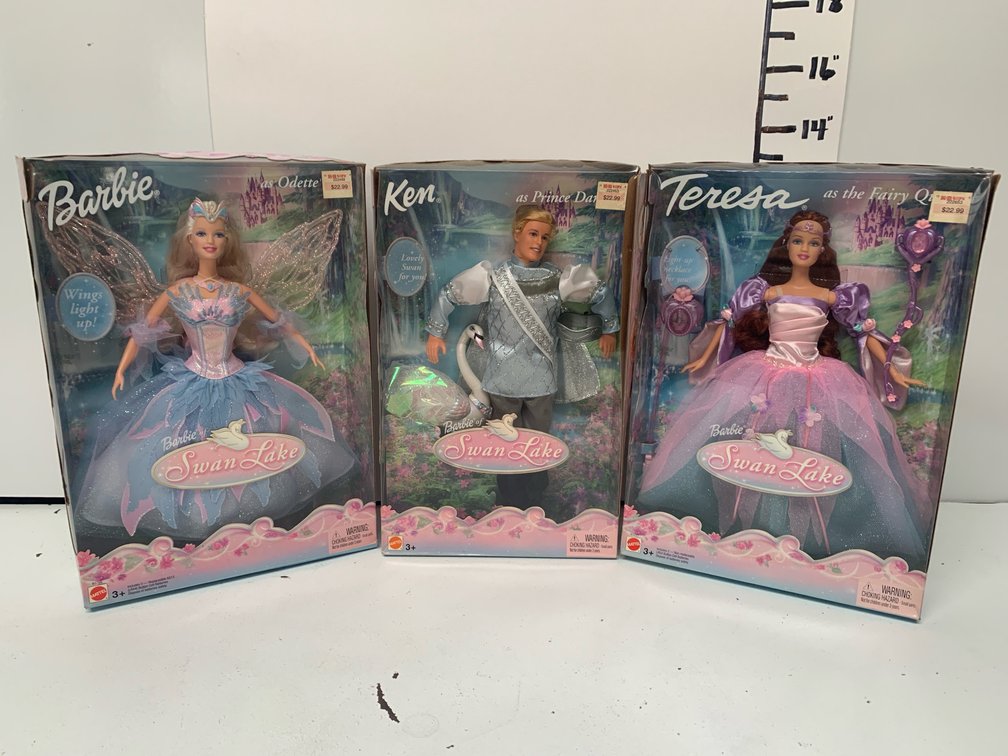 Swan Lake Barbie, Teresa, and Ken Dolls New In box