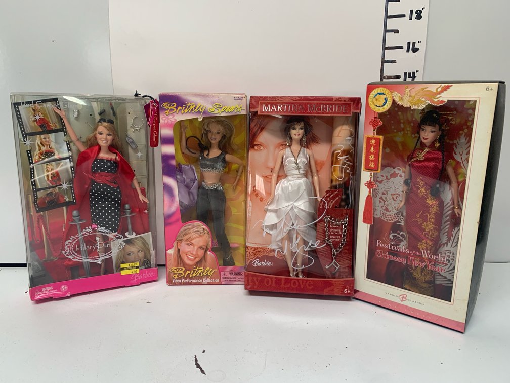 Britney Spears, Hillary Duff, Martina McBride, and Chinese New Year Dolls New In Box