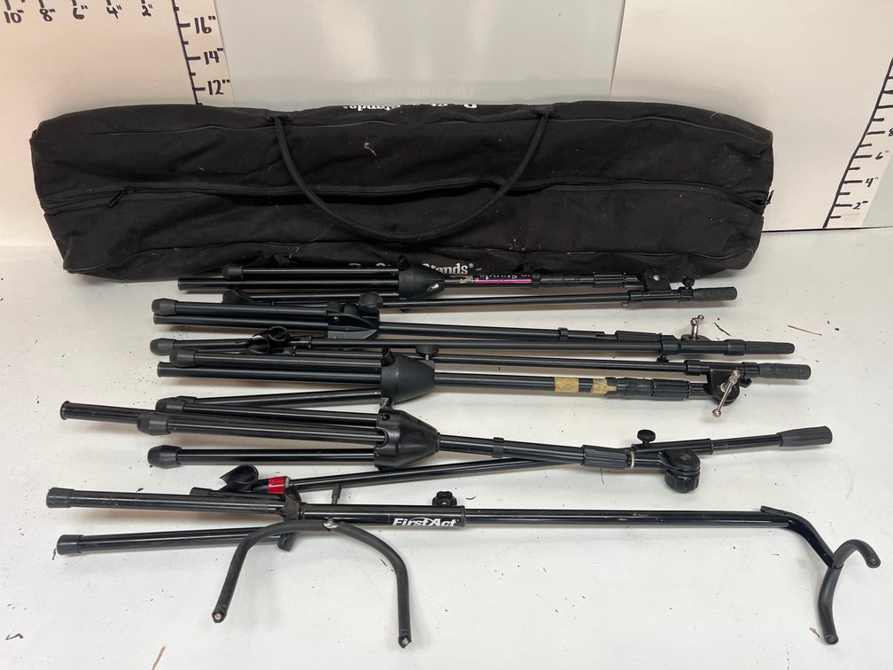 Lot of Mic Stands, Guitar Stand & Carry Bag