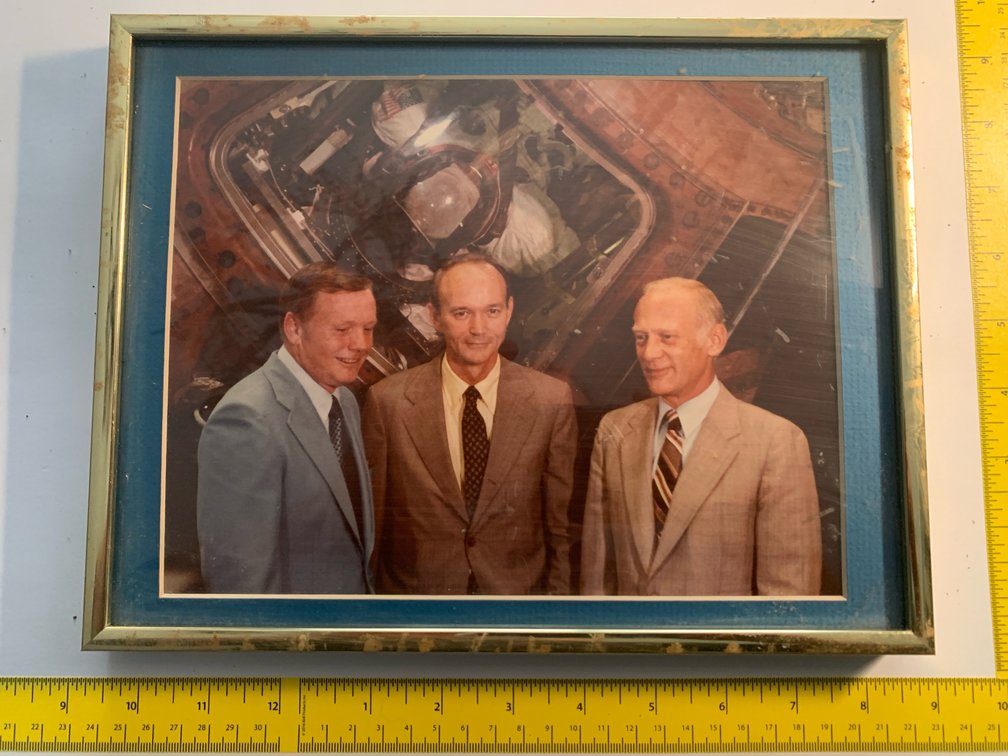 Framed Publicity Photo Of Astronauts From the Apollo Era (Late 1960’s / Early 1970’s)