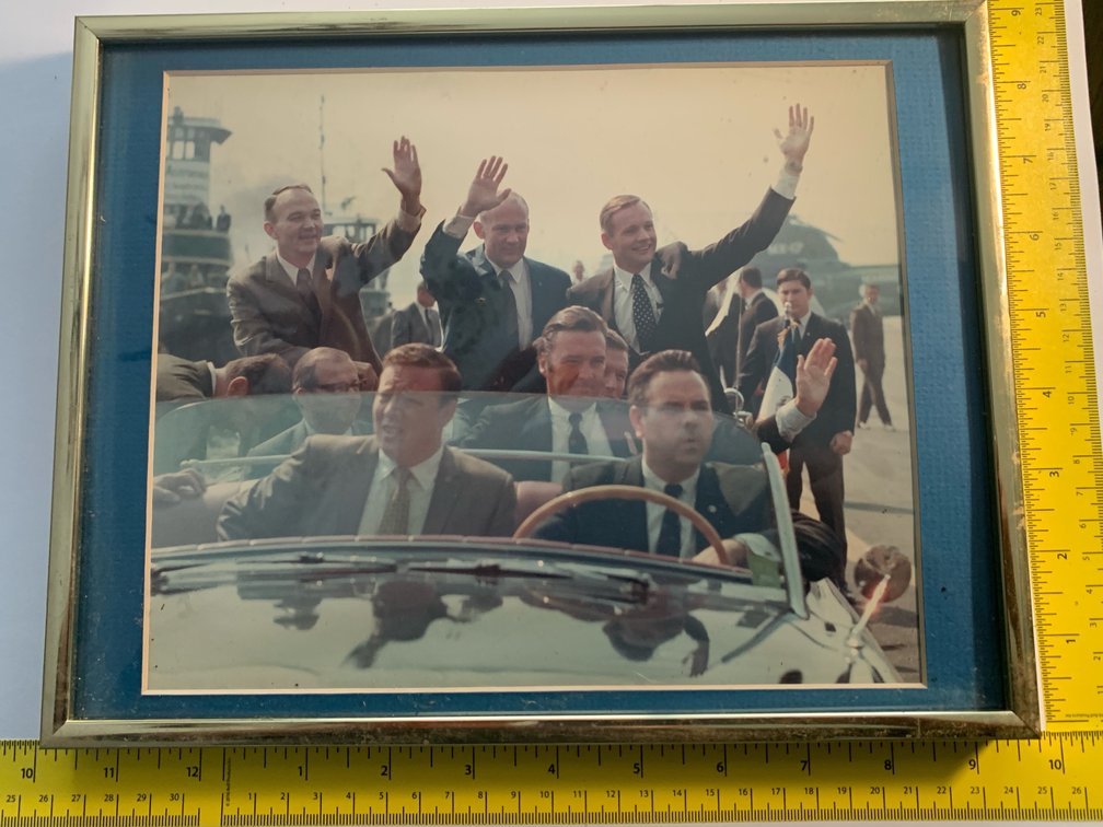 Framed Picture Of A Welcome Home Celebration Parade After A Space Mission