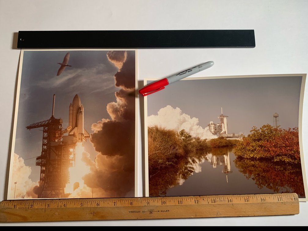 Two 8”x10” Photos From the Testing Of the Columbia Space Shuttle