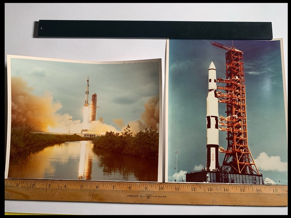 Two Photos Of the NASA Saturn V Rocket