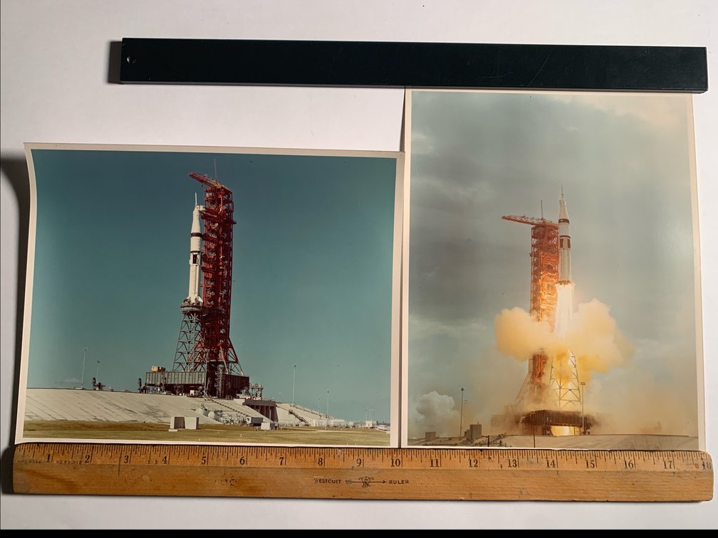 Two 8”x10” Photos Of the NASA Saturn IB Rocket
