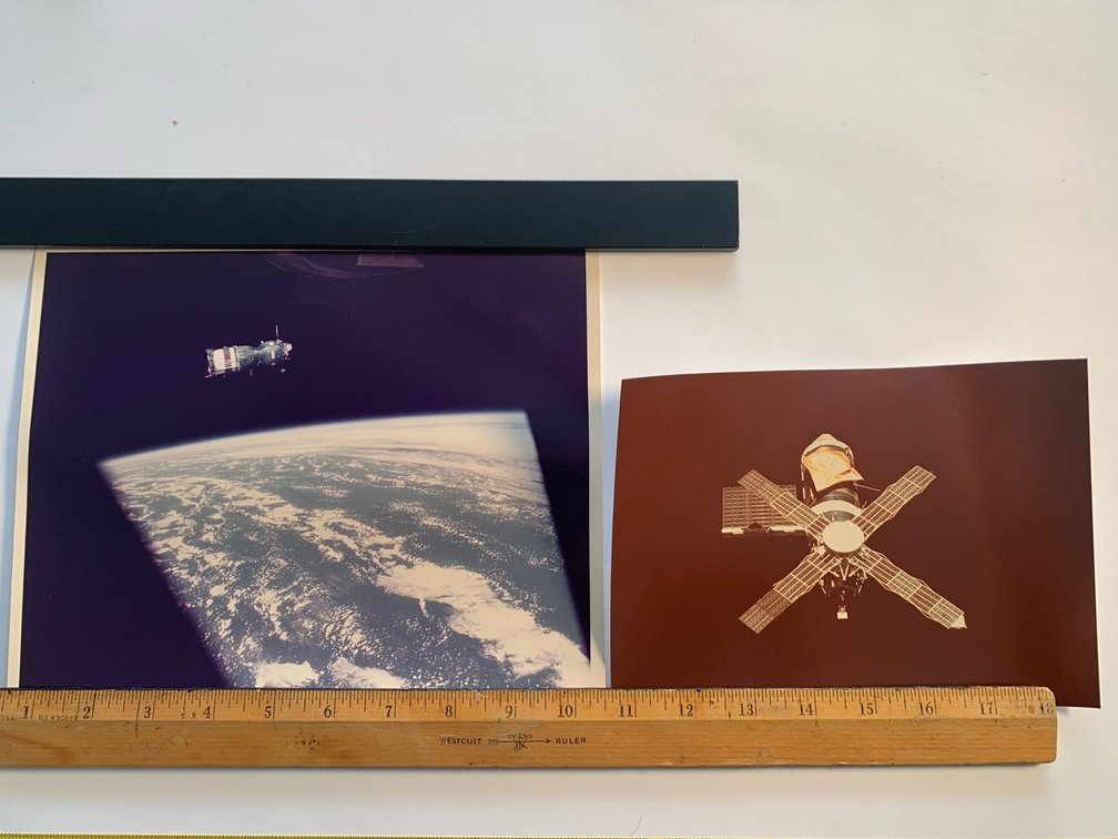8”x10” Photo Of the Soyuz Space Craft Taken From the Apollo Spacecraft Against the Earth’s Horizon. 6”x8” Photo Of Skylab Space Station With Apollo Telescope Solar Arrays Deployed