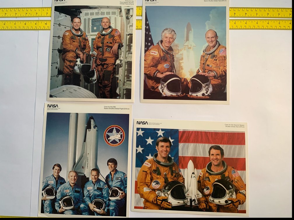 Four 8”x10” NASA Photos Of Astronauts