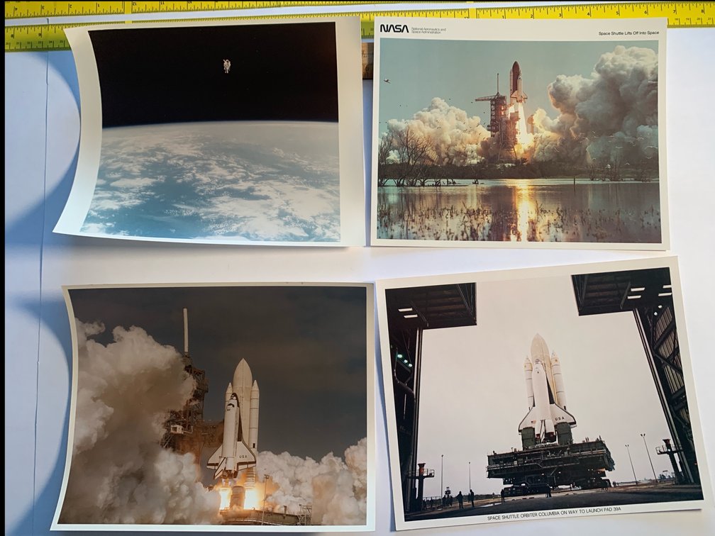 Four 8”x10” Photos Related To the Space Shuttle